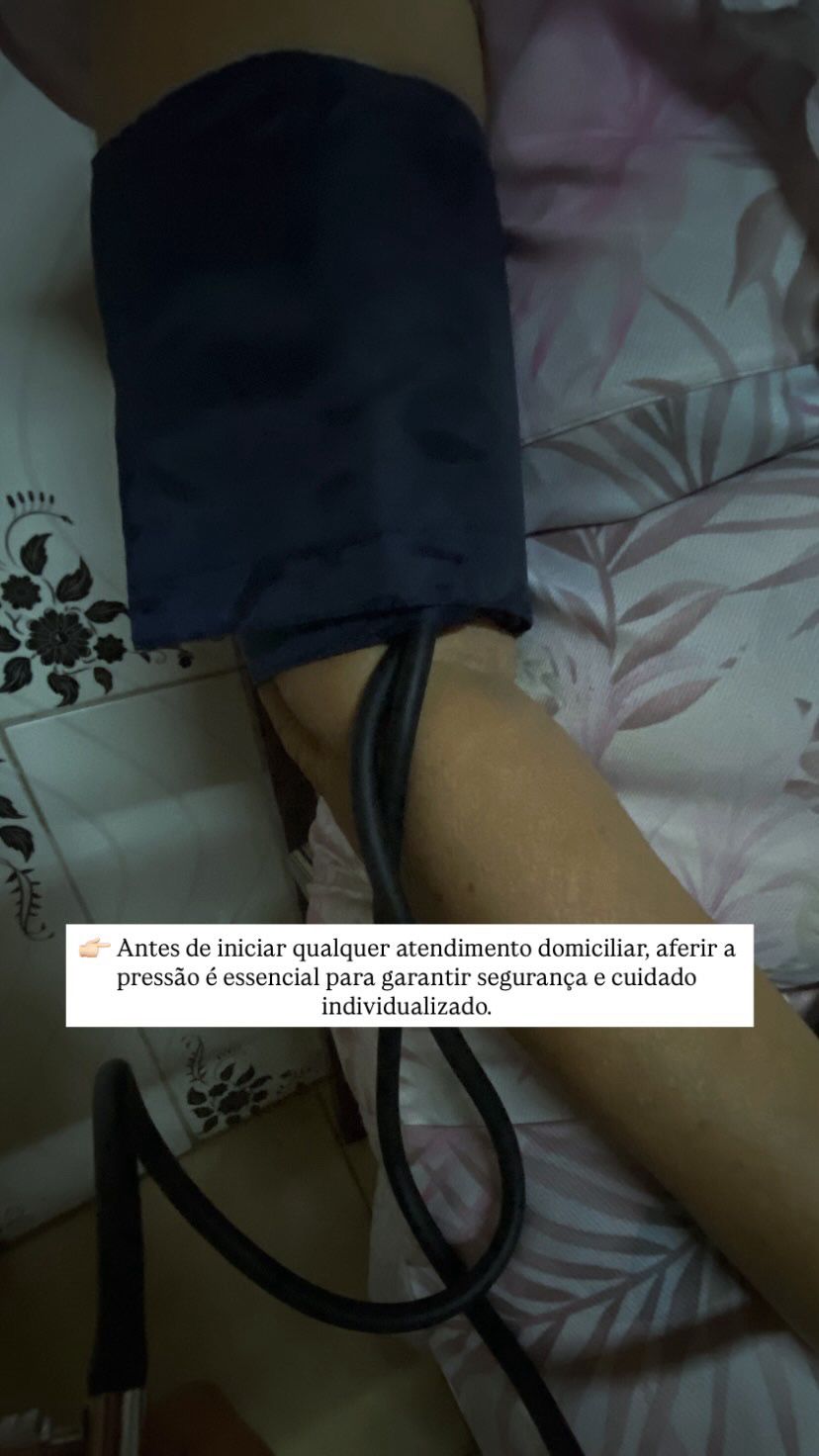 Aferição da pressão antes do atendimento domiciliar